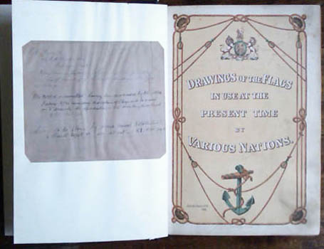 Flags. - Drawings of the Flags in Use at the Present Time by Various Nations. Admiralty.