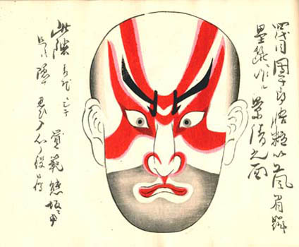 Kumadori. - [Ichikawake Hiden Kumadori zukan - ie Drawings of Kumadori Secrets of the Ichikawa Family].