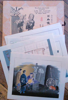 Wada Sanzo. - Wood Block Hand Prints - Japanese Life and Customs - A set of six pictures by Sanzo Wada. [aka       , Showa Occupations or Japanese Vocations in Pictures].