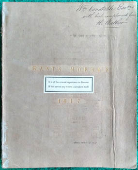 Kant. WIRGMAN, Thomas. - A Complete and Permanent Science of Morals, Founded on Transcendental Philosopy. [or, drop title: Moral philosophy reduced to a complete and permanent science on the principles of transcendental philosophy, as contained in Kant's 